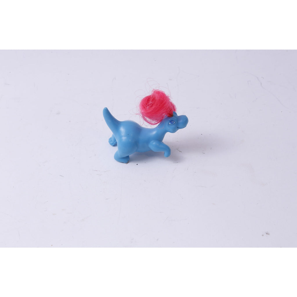 Meritus, Darlin' Dinos, Plain Lil' Dinos, Dinosaur, PVC, 2 1/2", Figure, Blue Body, Red Hair, Vintage, Collectible, ~ 20-01-1100