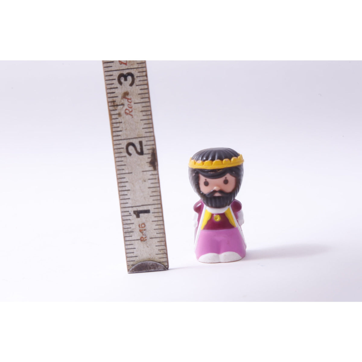 Kenner Tree Tots, Little, Tiny, King, PVC Figure, 2", Figurine, Beard, Crown, Purple Costume, Toy, Vintage, ~ 20-01-119