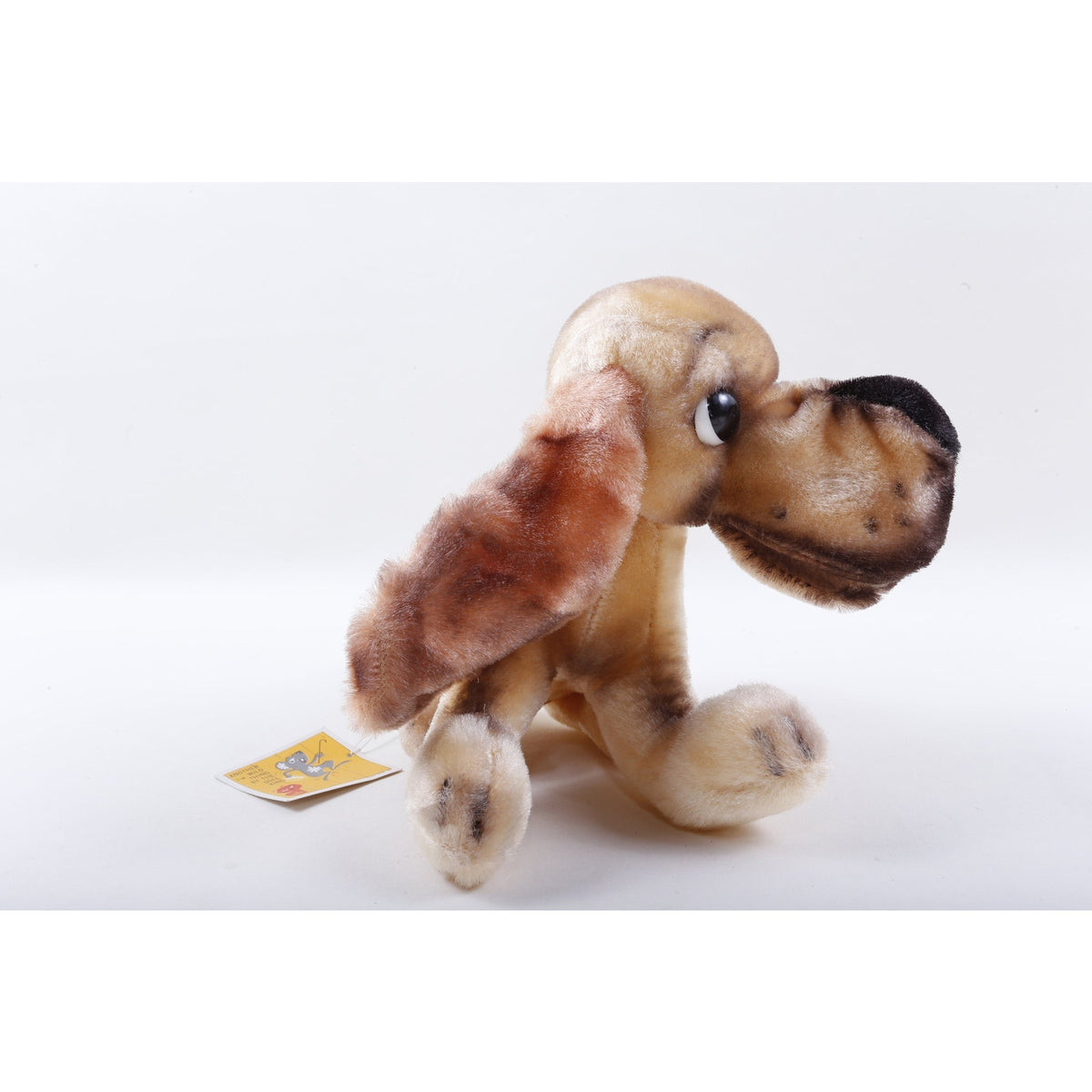 Brown Dog Kamar, Rare, Production Sample, Flea, Brown, Puppy, Long Ears, Long Nose, Soft, Plush, Doll, Animal, Vintage, ~ 20-06-199
