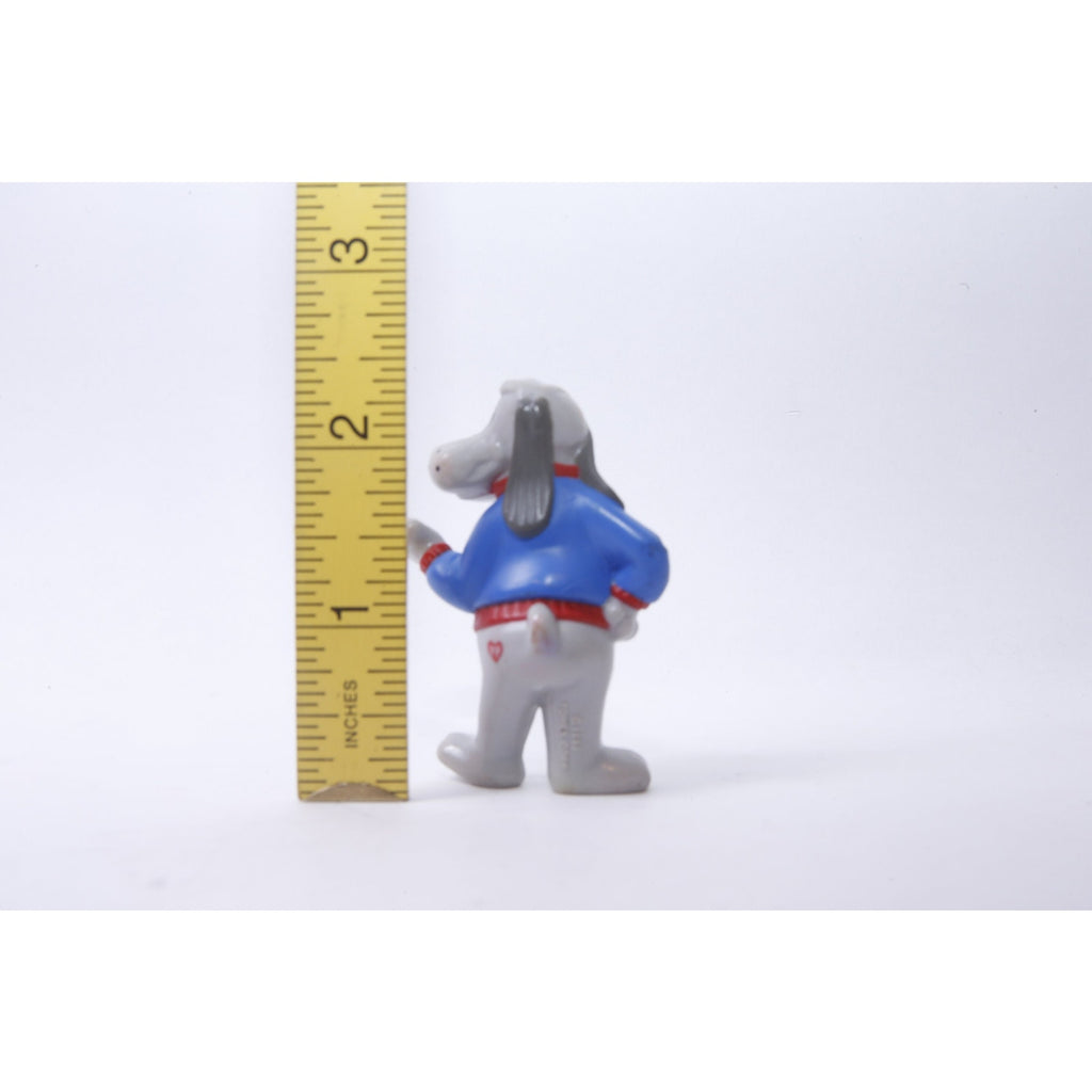 Tonka, Pound Puppies, Coolar, Dog, PVC Figure, 2 1/2", Miniature, Standing, Blue Jacket, Toy, Vintage, Collectible, ~ 20-01-683