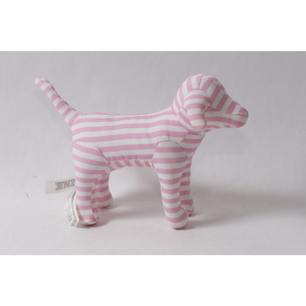 Victoria's Secret PINK Plush Dog Striped Stuffed Animal ~ 260909-WH 1395