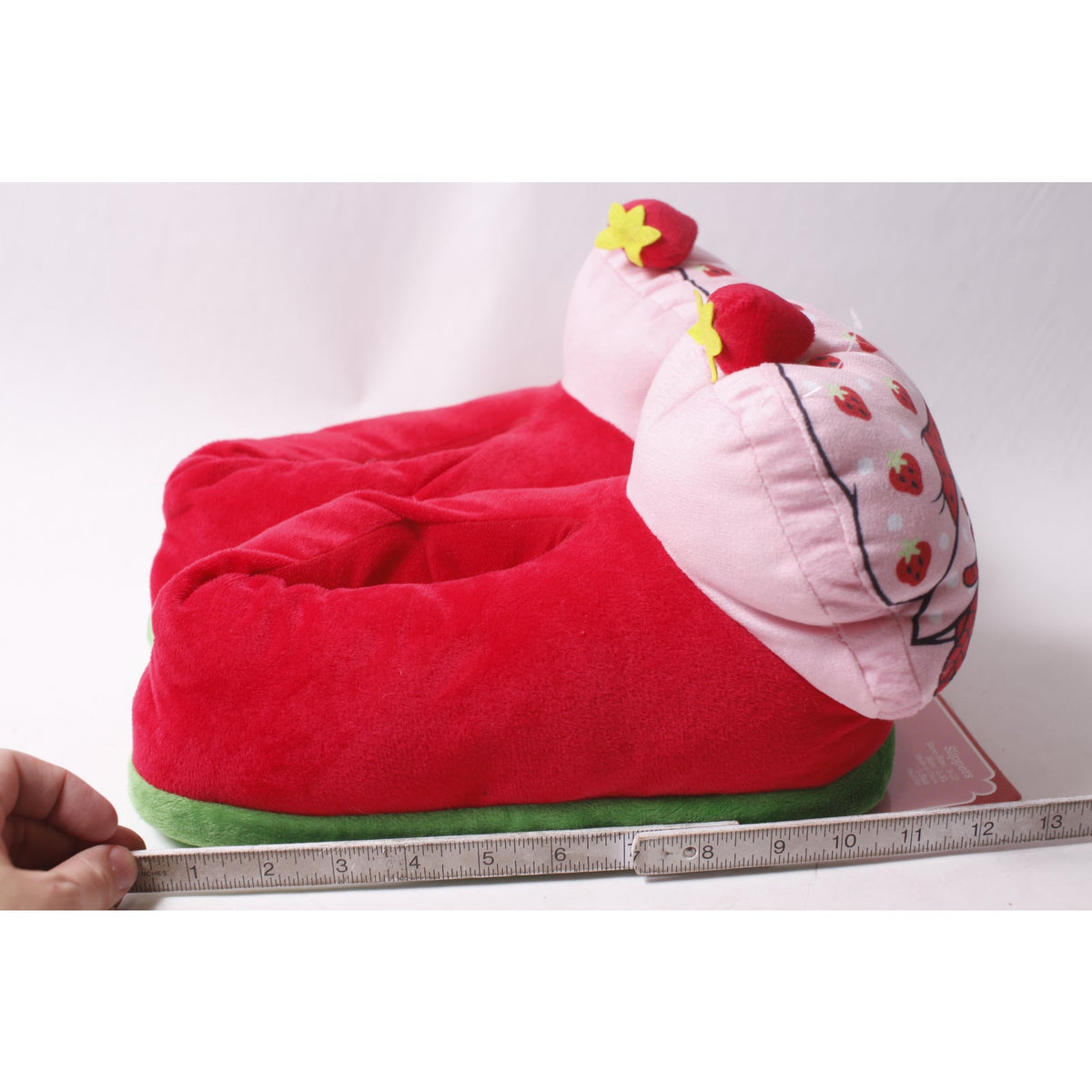 Strawberry Shortcake Slippers 3D Plush Women's Red and Pink Home Footwear ~ 260304-WH 1028