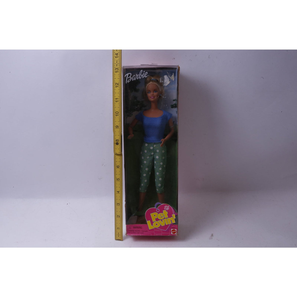 Mattel, Barbie, Pet Lovin', Doll, Blonde Hair, Blue Top, Green Floral Pants, Doll Clothing, Toy, Vintage, Collectible, ~ M-25-08