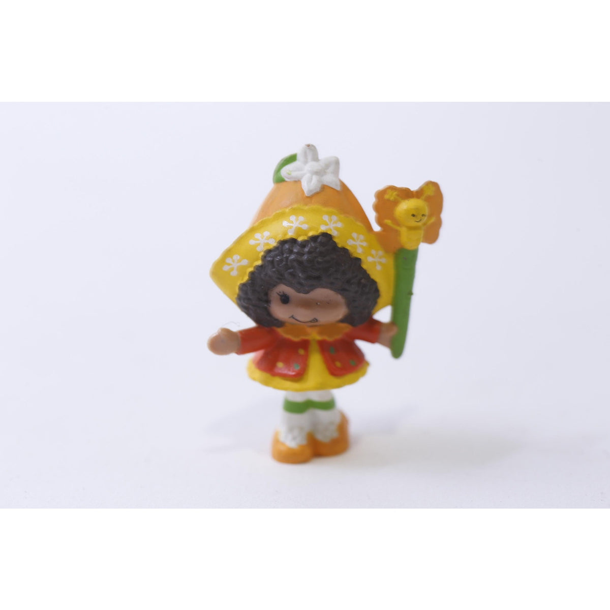 FLAW Strawberry Shortcake, Orange Blossom with Marmalade, Deluxe Miniature, 1980s, Kenner, pvc Figure, Collectible, ~ 260127-WH 01