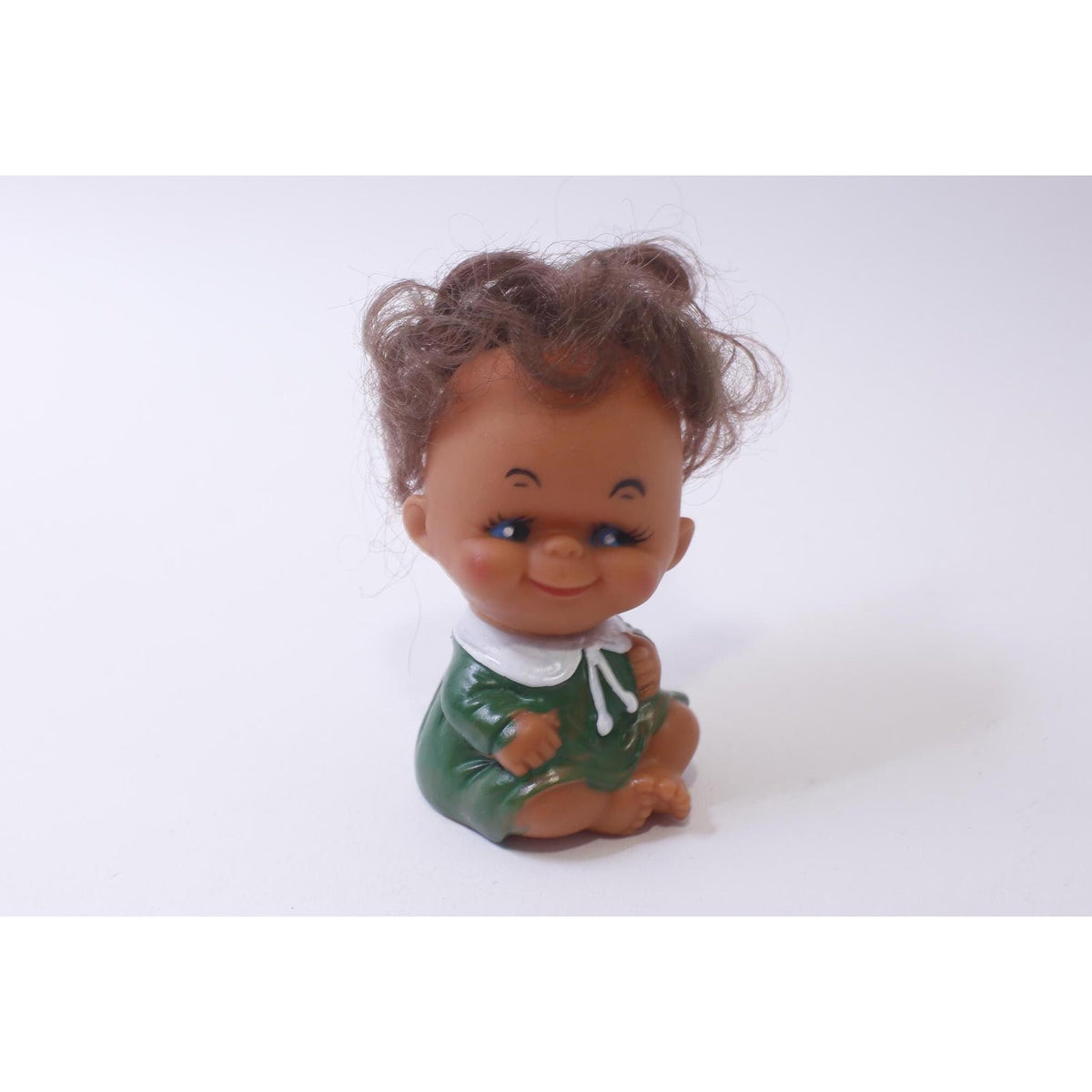 Moody Cutie, Rubber Baby Doll, Smiling Face Expression, 1960s, Vintage, Collectible, ~ 241226-WH M-21-03