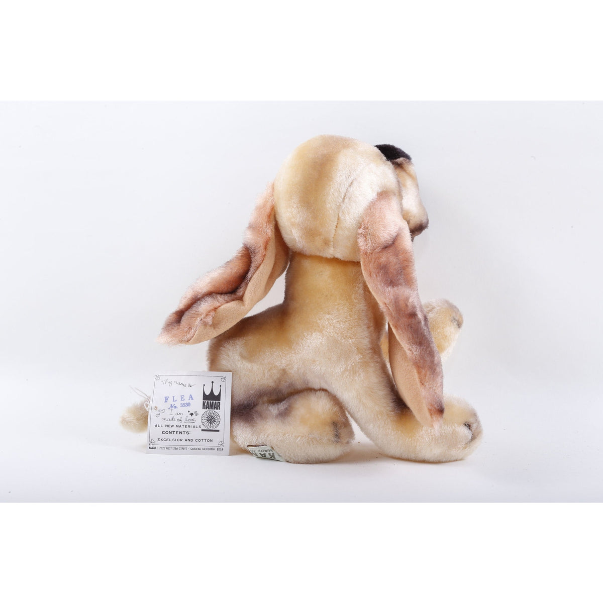 Brown Dog Kamar, Rare, Production Sample, Flea, Brown, Puppy, Long Ears, Long Nose, Soft, Plush, Doll, Animal, Vintage, ~ 20-06-199