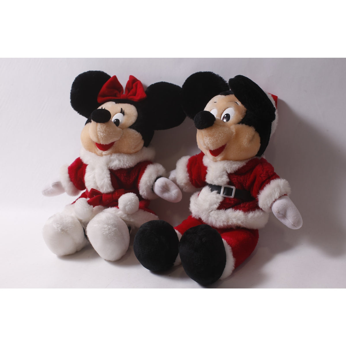 Disney Minnie and Mickey Mouse Santa Holiday Plush Lot ~ 260812-WH 961