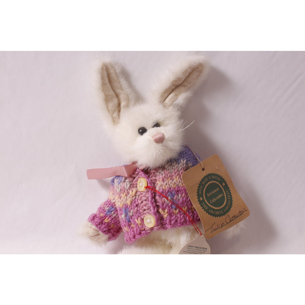 Boyds Bears Tulip Cottontail Plush Rabbit in Pink Cardigan w Tag ~ 260427-WH M-15-03
