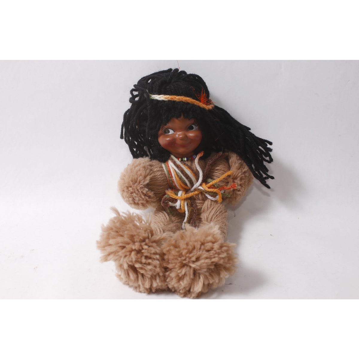 Native American-style Soft Yarn Doll 12" Figure Folk Art ~ 260907-WH 1142