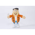 Fred Flinstone with Microphone, Bendable Toy, PVC Figure, 4", Orange Jacket, Blue Pants, Cartoon Character, Vintage, ~ 20-02-64