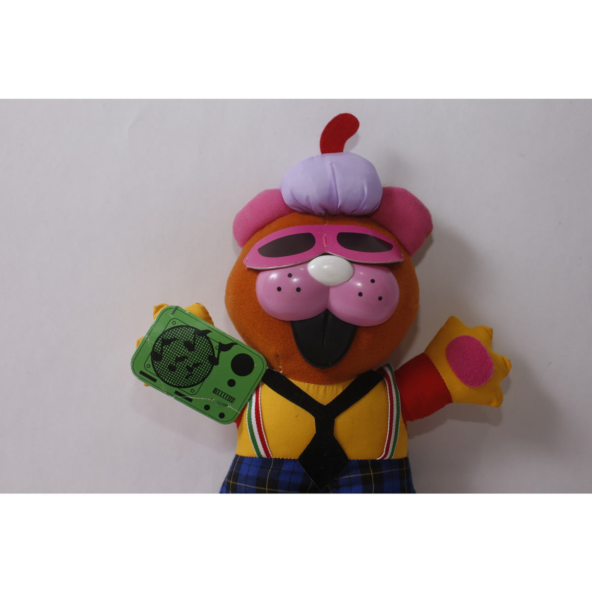 1990s Good Stuff Cat Medium Plush Neon Musical Stuffed Animal ~ 260817-WH 1003