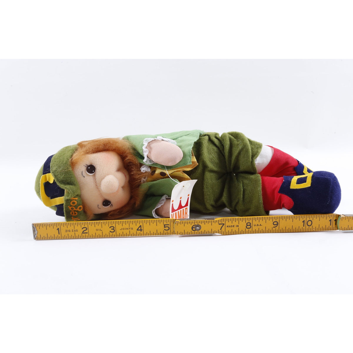 Kamar Rare Prototype Leprichuan hand made McGregor 4444 Soft Plush Toy Green Costume Ireland Style Red Beard Stuffed Doll FLAW ~ 20-01-678