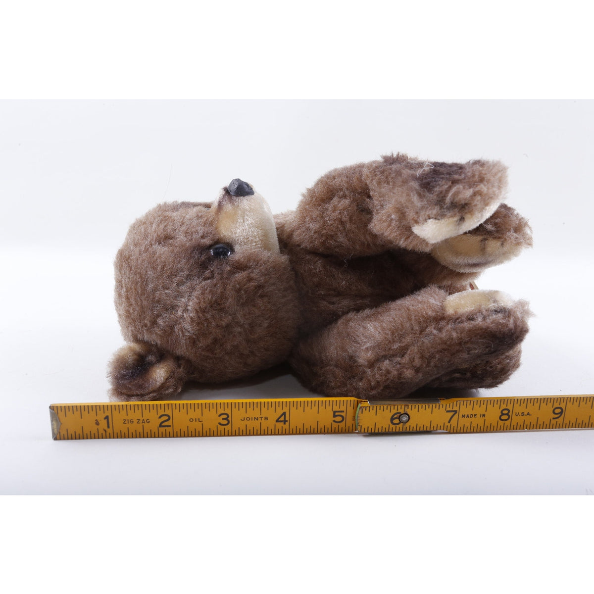 Kamar, Realistic Rustic Antique, Brown, Sitting, Bear, No 18, Soft, Plush, Doll, Toy, Stuffed Animal, Vintage, ~ 20-01-904