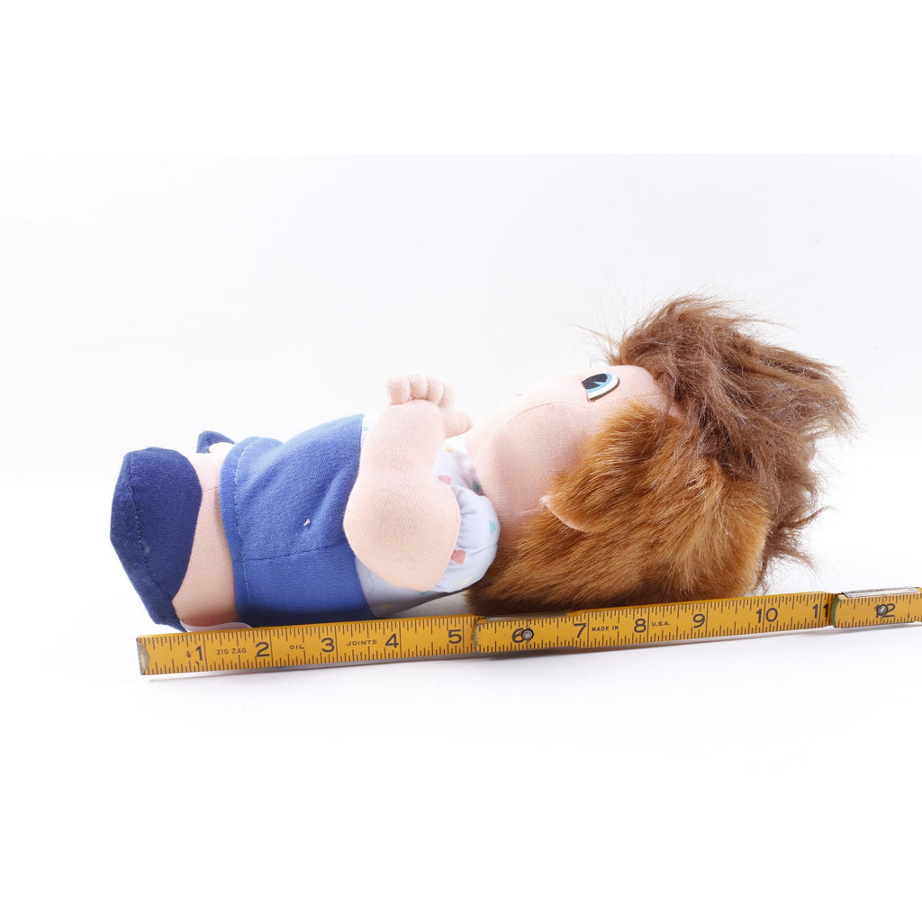 Kamar Kid, Unproduced, Rare, Prototype, Sample, OOAK, hand made, Boy, Blue Costume, Hearts, Brown Hair, Soft, Plush, Doll, Toy ~ 803
