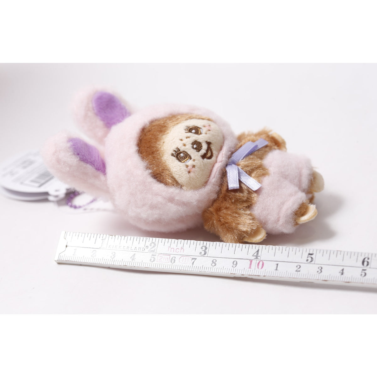 Sekiguchi Monchhichi Pink Bunny Plush Keychain Japan Collectible ~ 260710-WH 1384