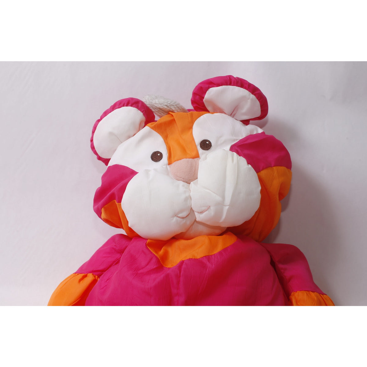 1987 Fisher-Price Wild Puffalump Tiger Plush Pink and Orange ~ 260914-WH 1327