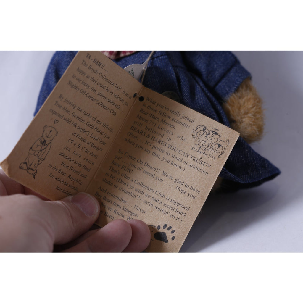 Boyds Bears Eleanor Plush Teddy in Denim Dress w Tag ~ 260427-WH M-15-02