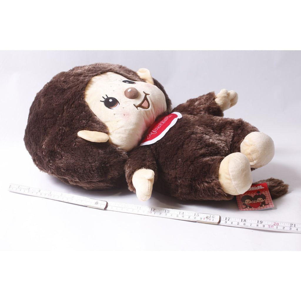 Sekiguchi Japan Monchhichi Plush with Red Bib and Tag ~ 260714-WH 1131