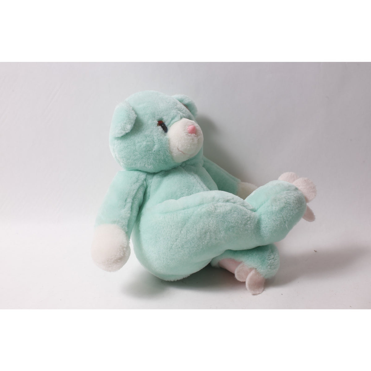 Light Blue Plush Cat Relaxed Sitting Pose Nursery Decor ~ 260812-WH 961