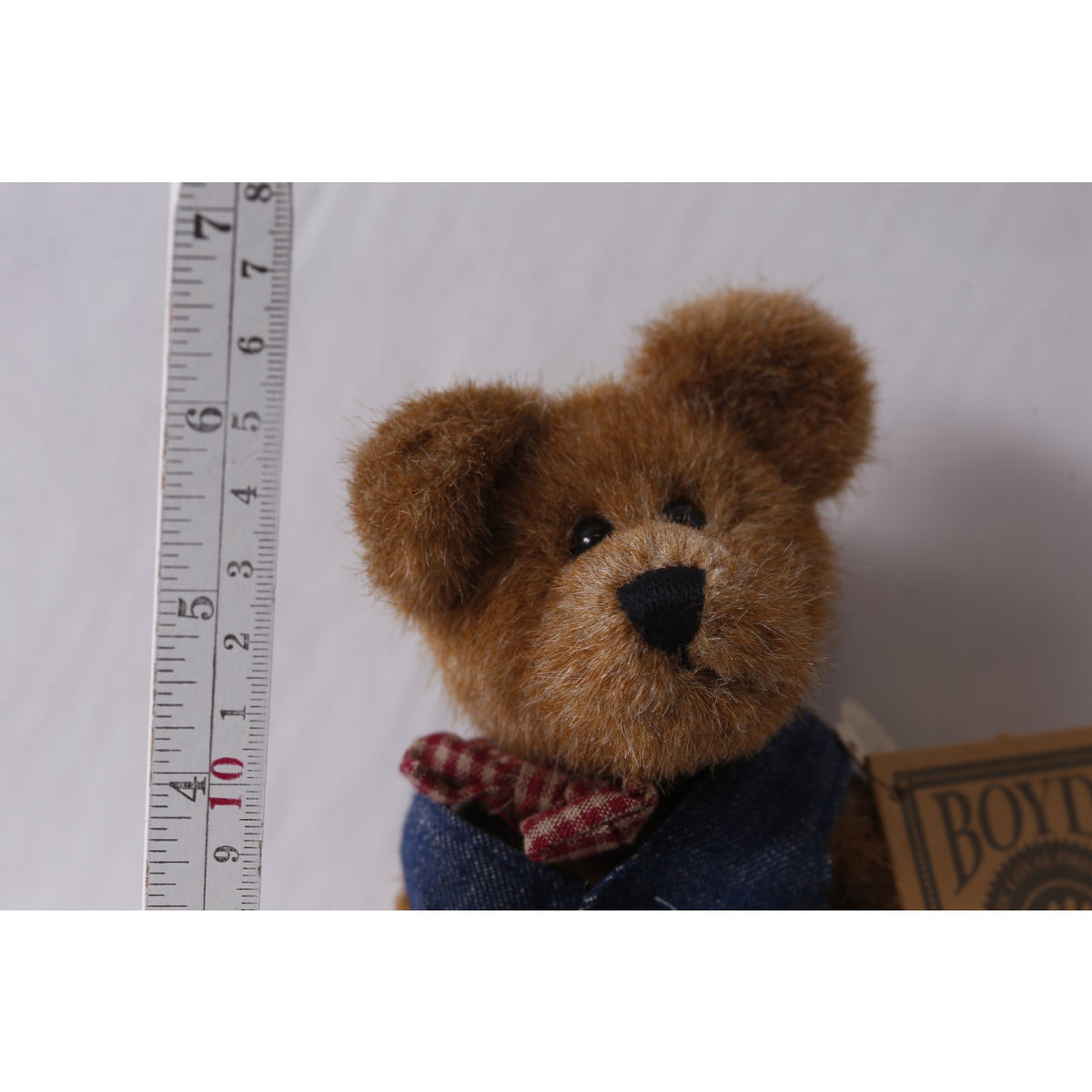 Boyds Bears Raeburn Plush Teddy in Denim Vest w Tag ~ 260427-WH M-15-02