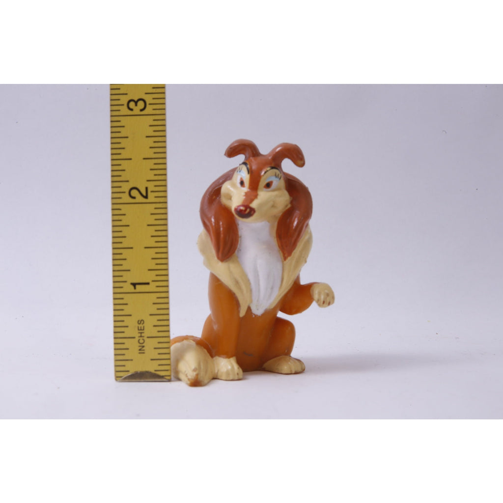All Dogs Go To Heaven, Flo, Collie, Dog, Female, Sitting, PVC, 2 3/4", Figure, Animal, Miniature, Toy, Vintage