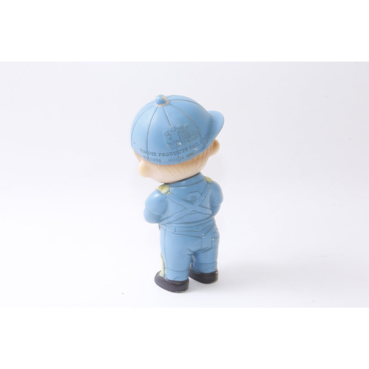 Kiddie Products, Boy, Squeaky, Baseball Player, PVC Figure, Blue Outfit, The First Years, Sports, Toy, 6", Collectible, Vintage, ~20-18-628