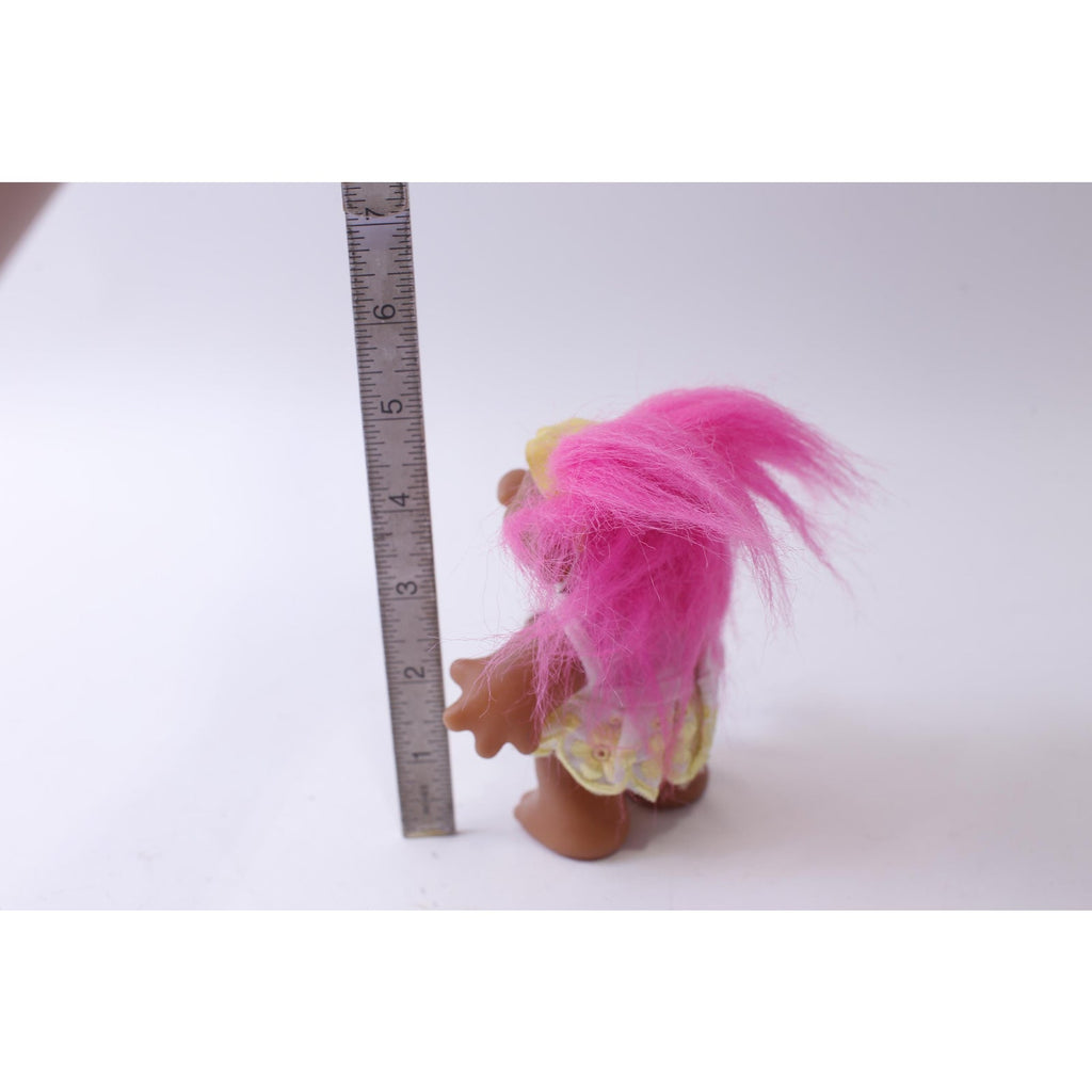 DAM Troll, Neon Hair, Girl Doll, Tennis Player White-Yellow Dress, Sports, Gift Idea, Collectible, ~ 241230-WH 11
