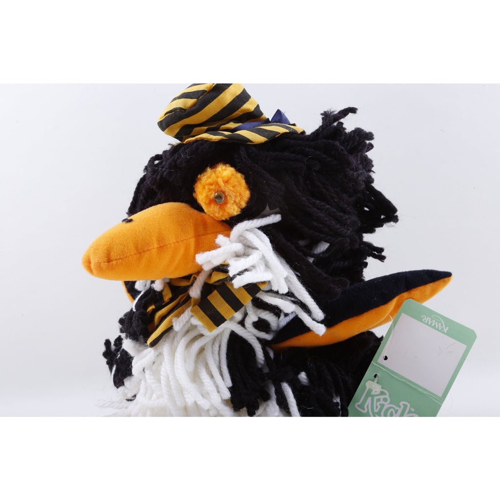 Kamar, Production Sample, Kicks Penguin Yarn Bird, White Blacklush, Stuffed Animal, Vintage, ~ 777