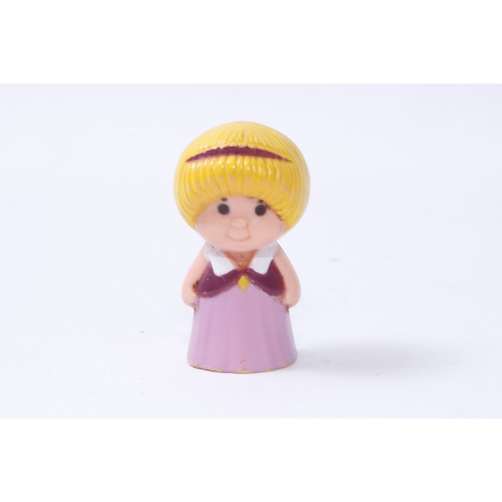 Tree Tots Vulli, Princess, PVC Figure, Yellow Hair, Pink Dress, Toy, Miniature, 1 3/4", Figurine, Vintage, Collectible, ~ 1070