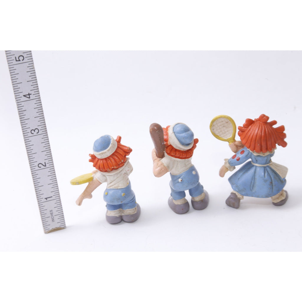 Raggedy Ann And Andy, Kids, Friends, Playing, Sports, PVC Figures, Set, Bobbs-Merrill, Characters, 3", Toy, Collectible, Vintage,~20-01-1166