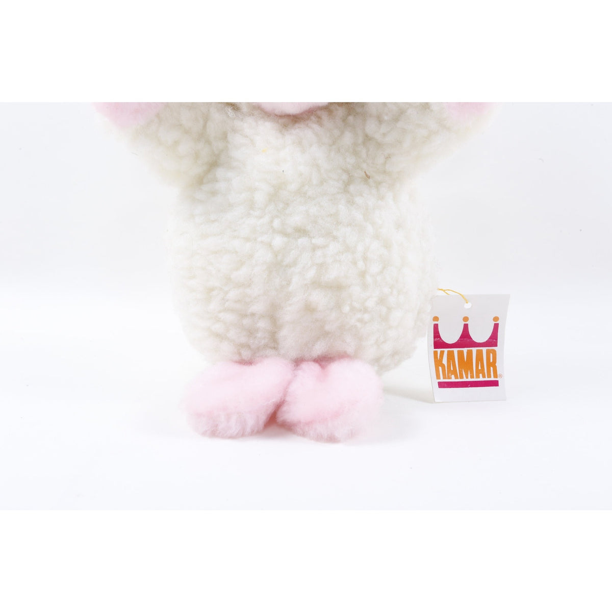 Kamar Sheep 1981 2051 Soft Plush Toy White Pink Stuffed Doll Vintage Collection ~20-01-882