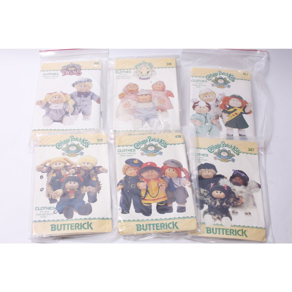 Cabbage Patch Kids Set of 6 Doll Clothes Kit by Butterick Sewing ~ 260205-WH 949