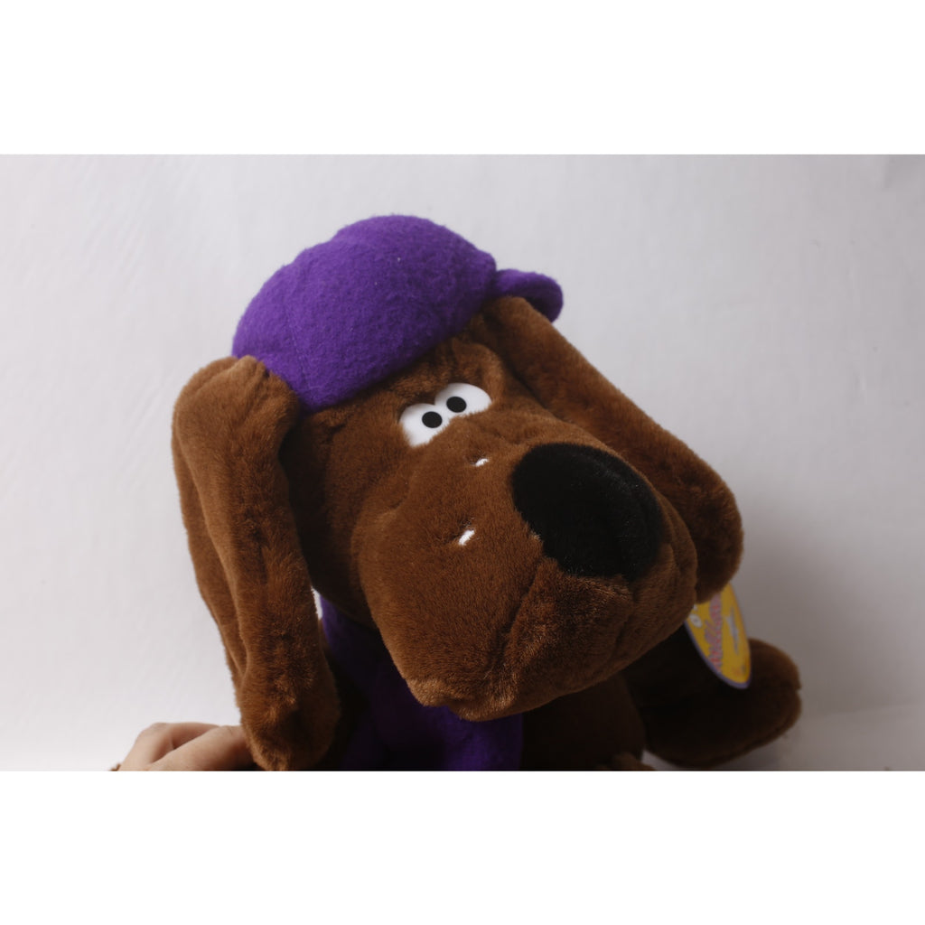 2000 Millanimals Mugsy the Mutt Large Plush Dog w Purple Skarf ~ 260914-WH 1388