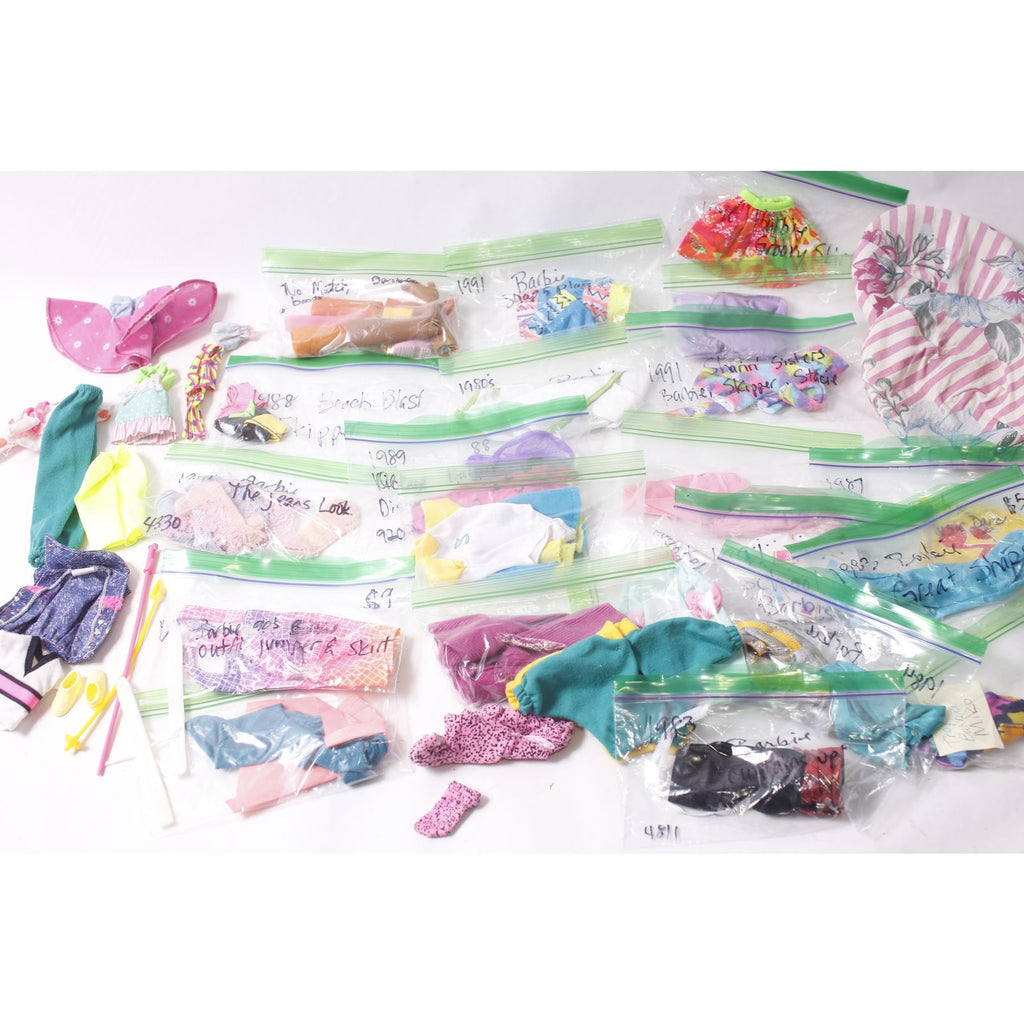 Large Lot 1980s 1990s Barbie Outfit Big Lot Mattel Vintage Doll Clothes ~ 260806-WH 485