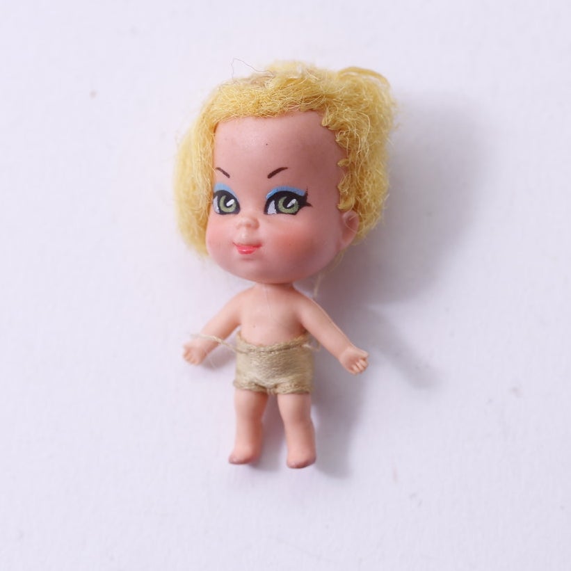 1960s, Liddle Kiddles, Nude, Mini Doll, Yellow Hair, Mattel, Vintage, ~ 250604-WH 211
