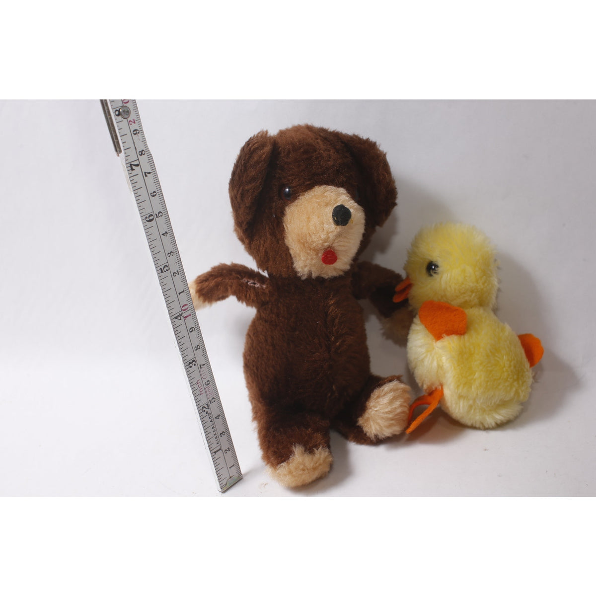 Daking Vintage Small Vintage Plush Teddy Bear and Little Chick ~ 260909-WH 1145