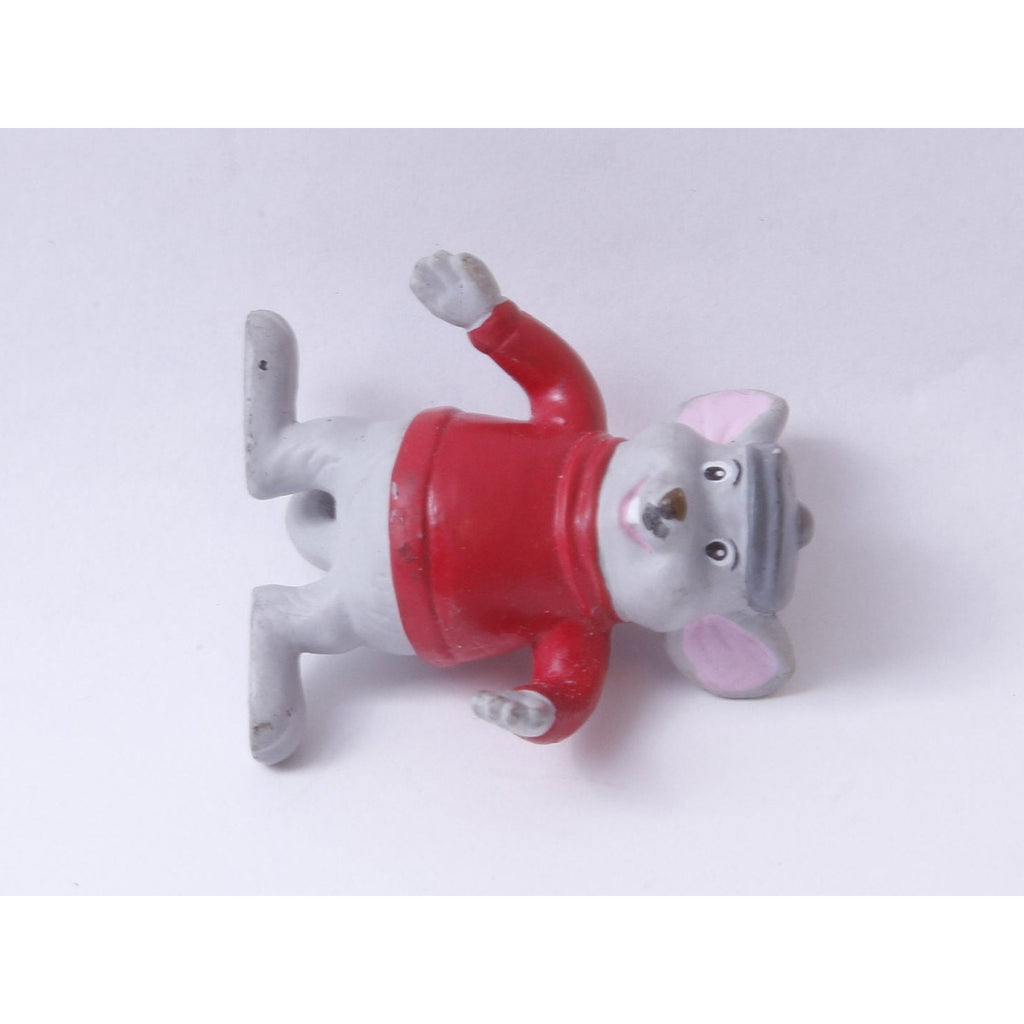 Disney, The Rescuers, Bernard, Applause, 2", PVC Figure, Mouse, Red Sweater, Cartoon Character, Animal, Toy, Vintage, Collectible ~ 20-02-50