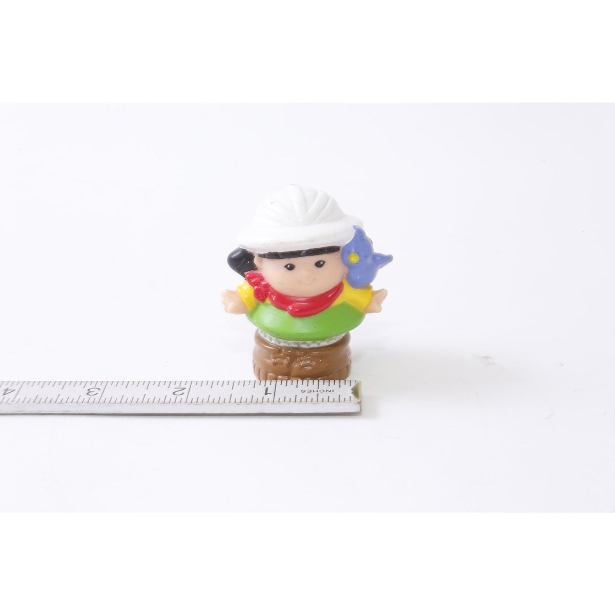Fisher Price Little People Zoo Train 1999 Sonja, White Cap, Green Skirt, PVC Figure, Miniature, Toy, Collectible, Vintage, ~20-18-628