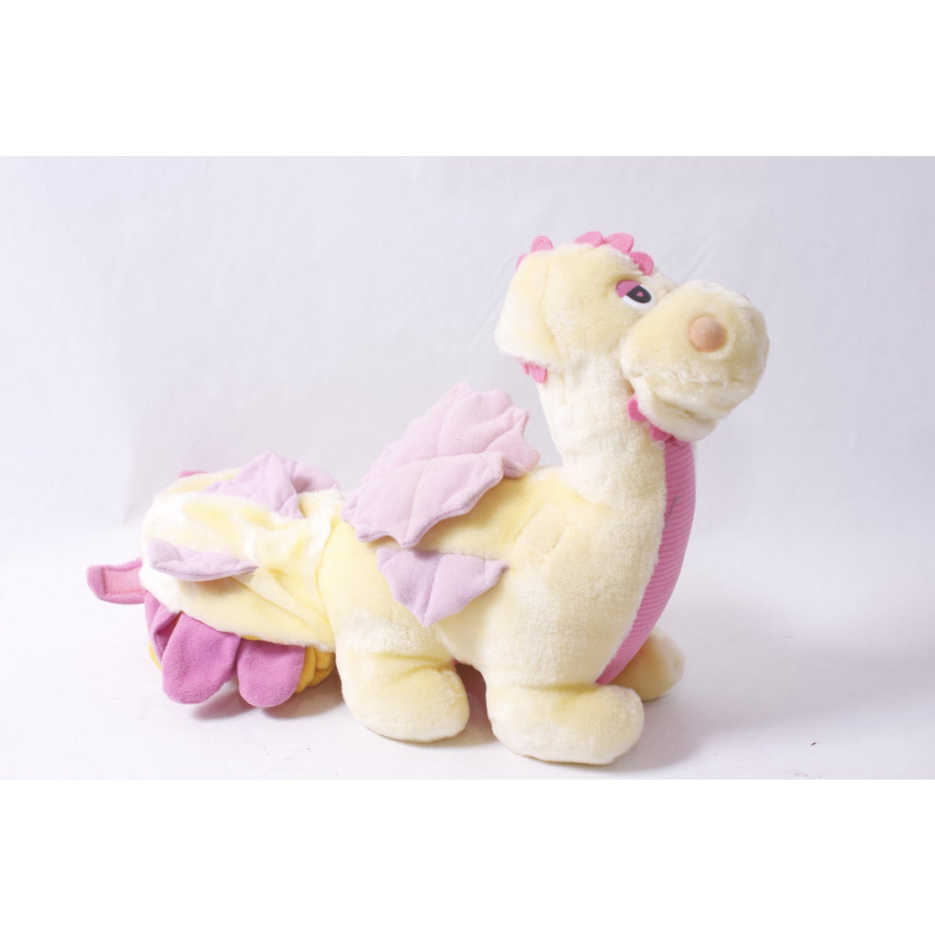 Vintage 1987 Hasbro Be More Plush Dragon Yellow and Pink Soft Toy ~ 260423-WH 1093