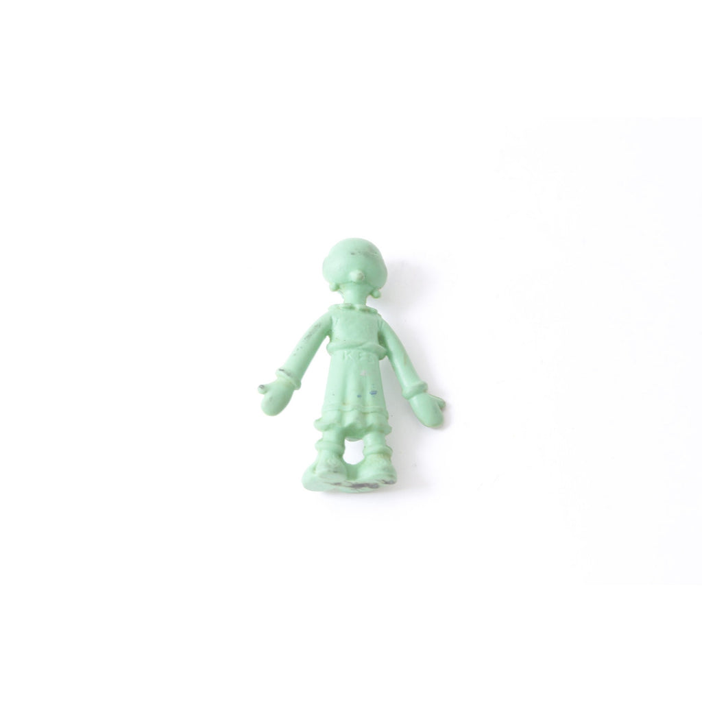 Popeye Olive Oil Green Mini Toy, Female, 2", Toy, PVC Figure, Vintage, Collectible, Miniature, Children ~20-17-589