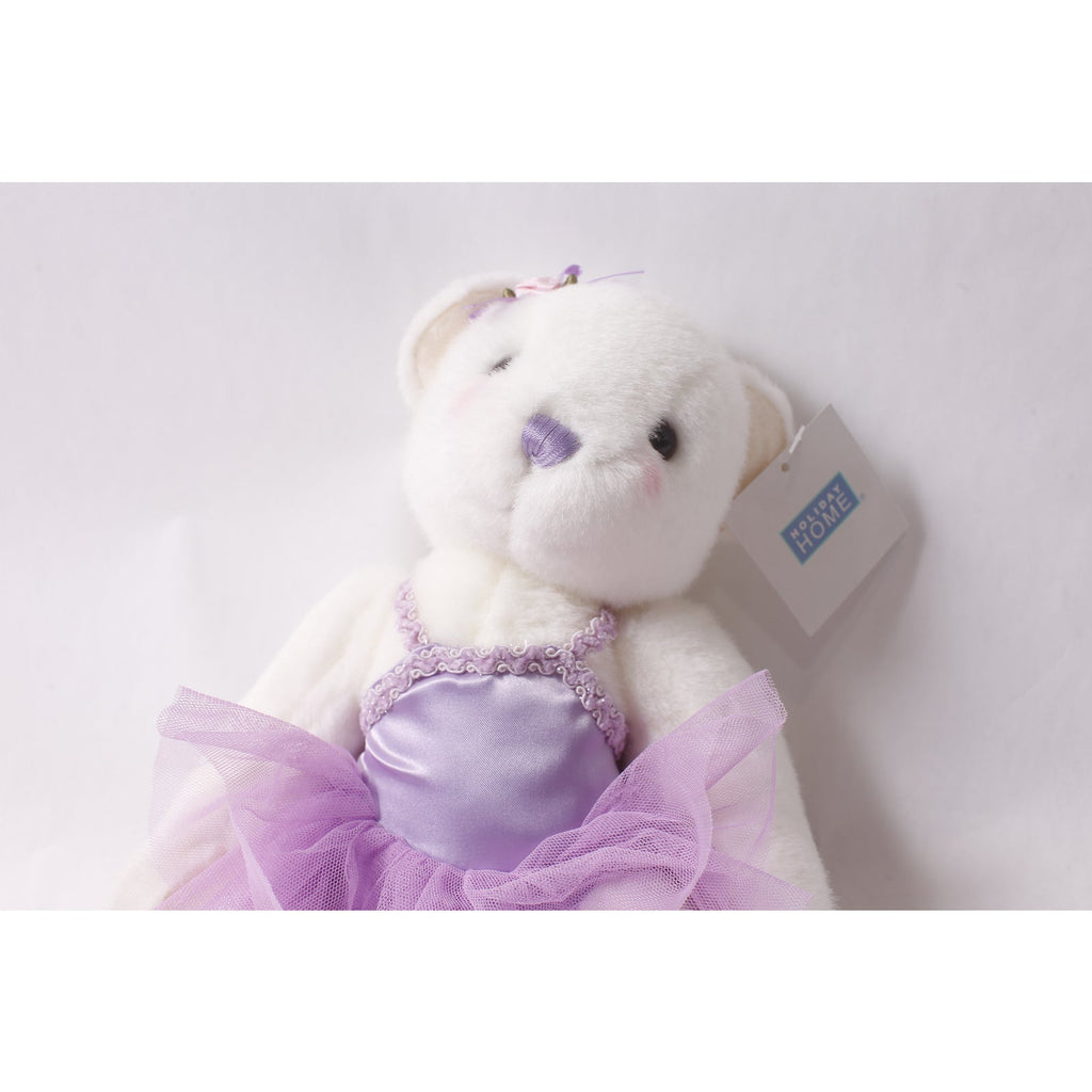 1996 Ganz Amanda Bear Ballerina Plush wearing Purple Tutu and Pointe Shoes ~ 260325-WH 1037