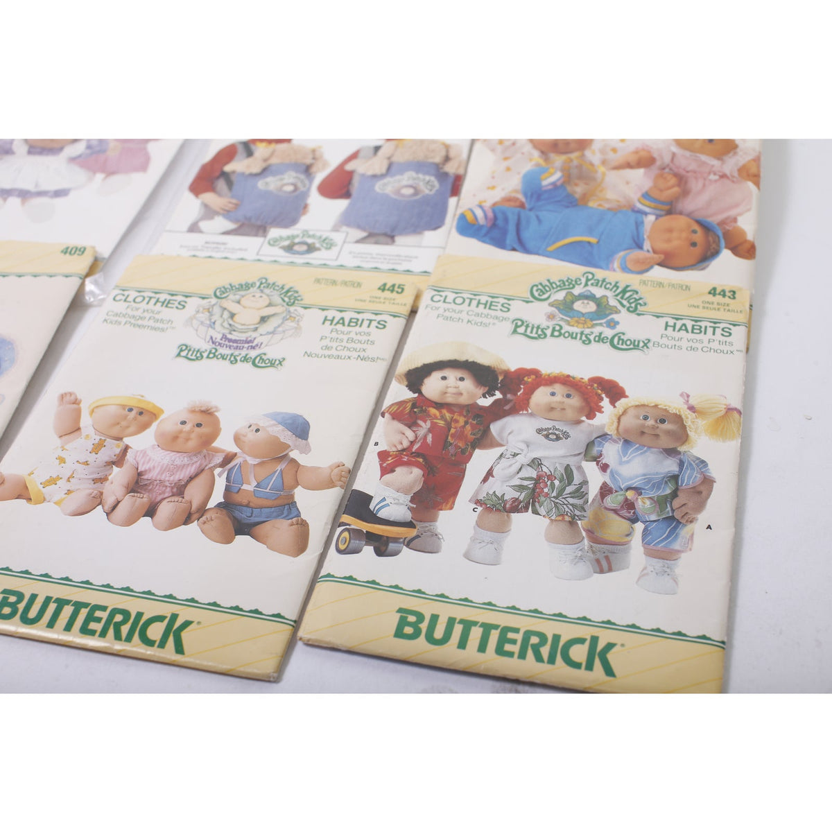 Cabbage Patch Kids, Doll Clothes Kit, Set of 6, Butterick, Sewing, Craft Project, Vintage, ~ 260128-WH 925