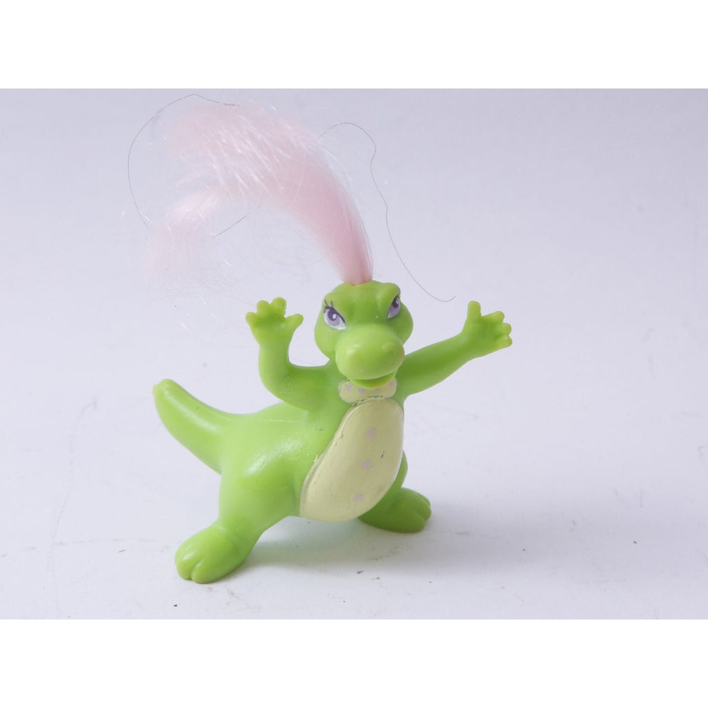 Meritus, Darlin' Dinos, Plain Lil' Dinos, Dinosaur, PVC, 2 1/2", Figure, Green Body, Pink Hair, Vintage, Collectible, ~ 20-01-1100