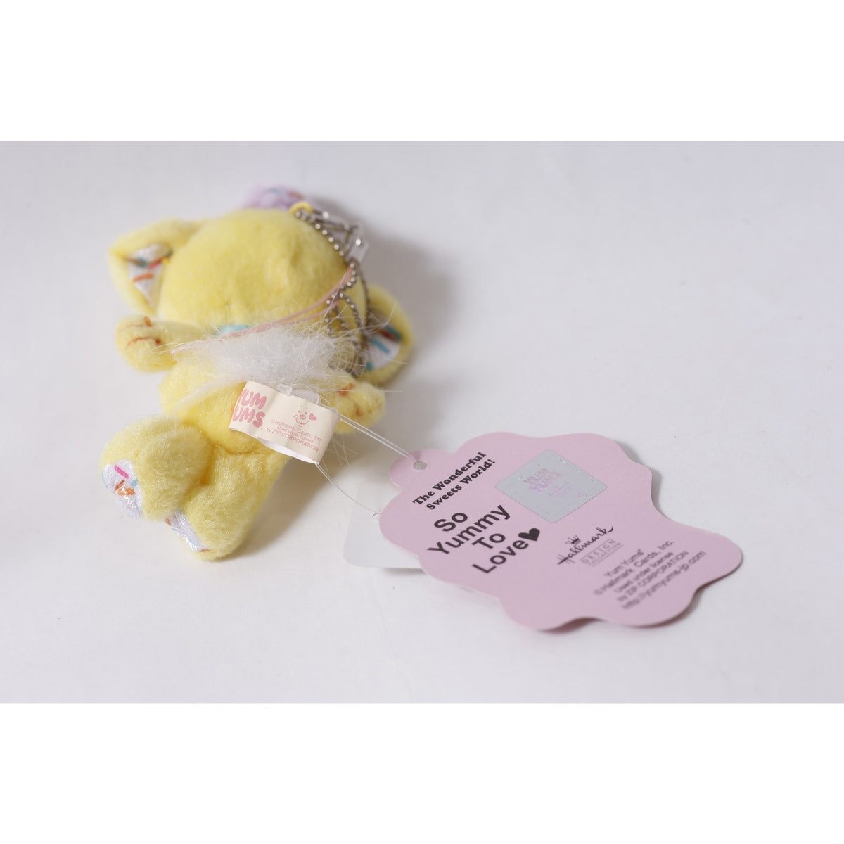 Hallmark Yum Yums Spritzel's Yellow Puppy Plush Keychain Collectible Japan ~ 260710-WH 1384