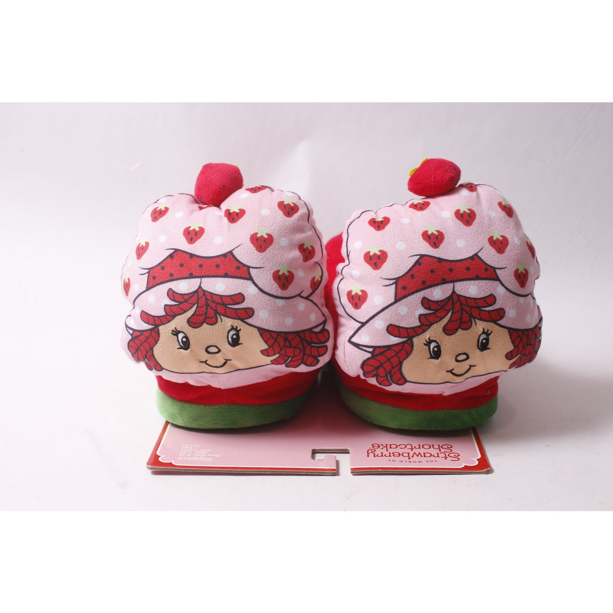 Strawberry Shortcake Slippers 3D Plush Women's Red and Pink Home Footwear ~ 260304-WH 1028