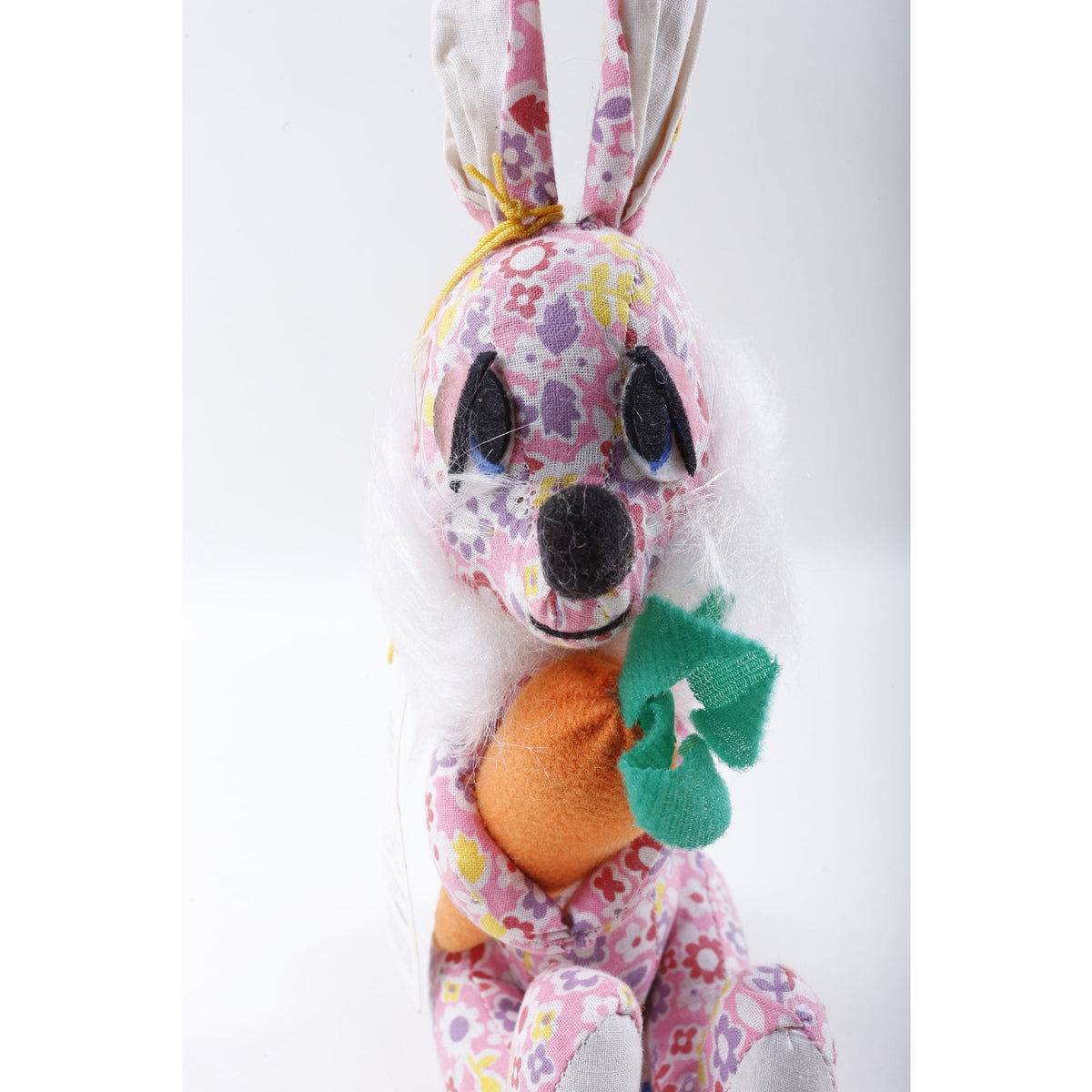 Kamar, Ramsey Rare, Bright, Pink, Rabbit with Carrot, Flowers, Soft, Plush, Doll, Animal ~ 210