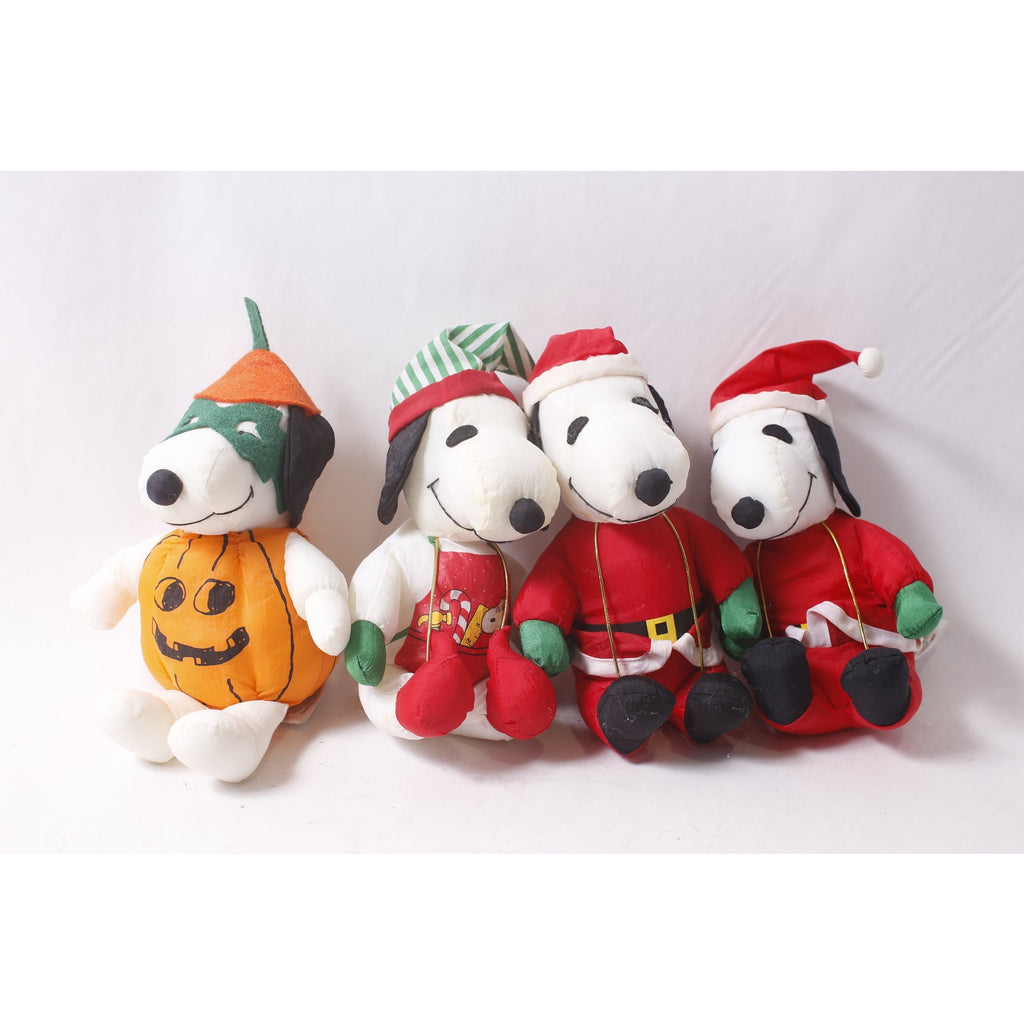 Whitman Peanuts Snoopy Christmas and Halloween Plush Lot Holiday Decor 90s ~ 260521-WH 701
