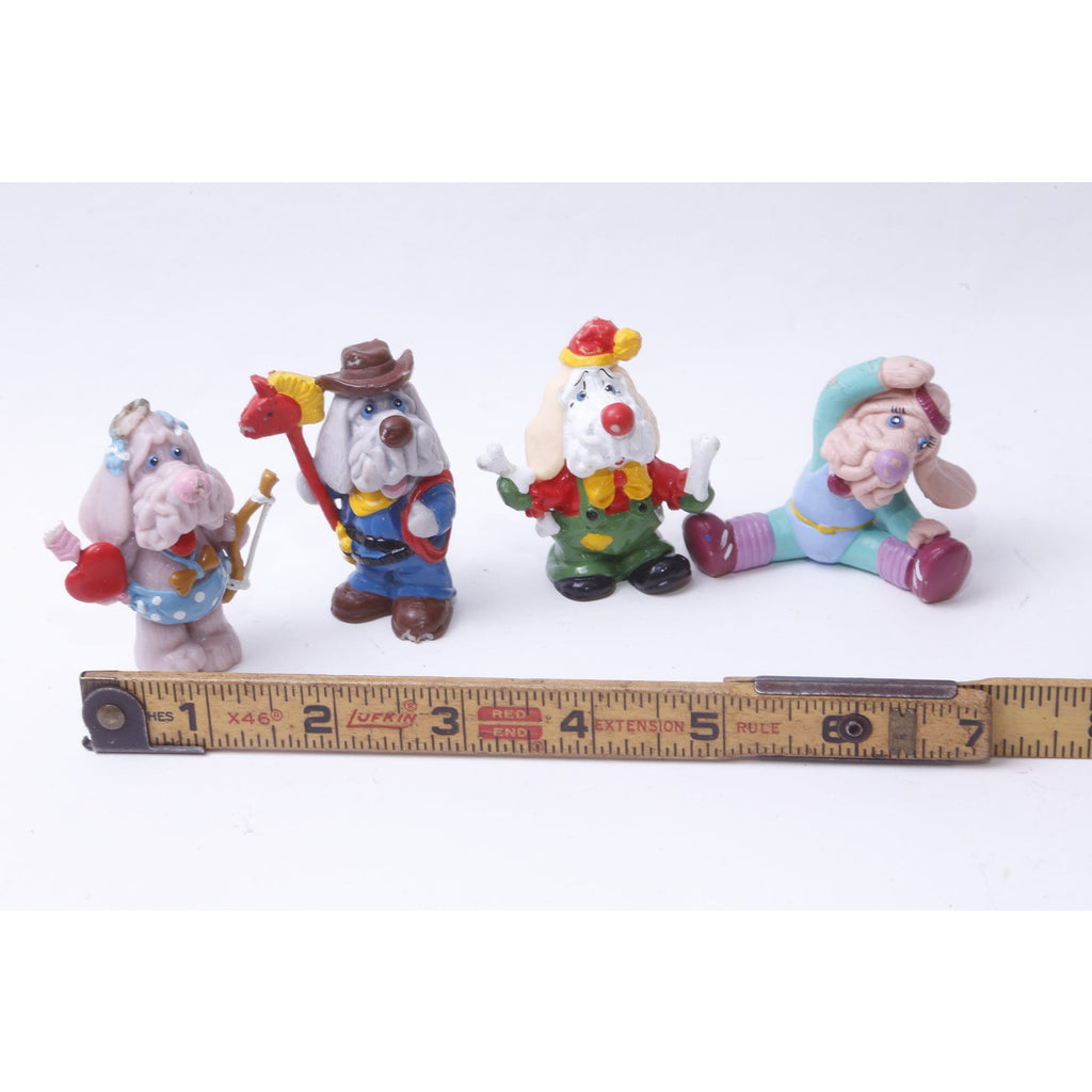 Ganz Wrinkles, Dogs, PVC, Figures, Cupid, Clown, Gymnast, Cowboy, Painted, Dressed Animals, Toy, Vintage, Collectible, ~ 20-01-1123