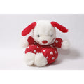 1980s Walmart Red and White Plush Nylon Puppy w White Hearts ~ 260907-WH 1139
