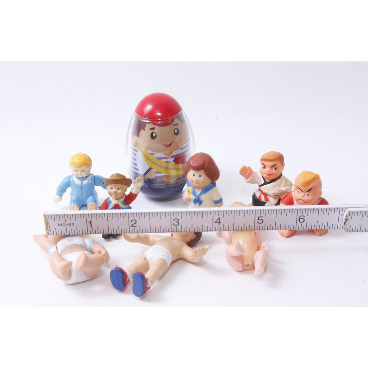 Weebles, Hasbro, Boy, Crossguard, Kids, Karate Fighter, Babies, Dolls, Tiny, Set, PVC Figure, Toy, Collectible, Vintage, ~20-01-1166